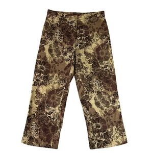 David Paul New York Capri Pants Women's Size 8 Petite Floral Stretch